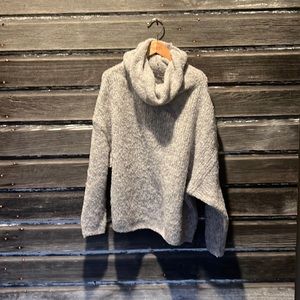 Grey Cowl-neck Sweater